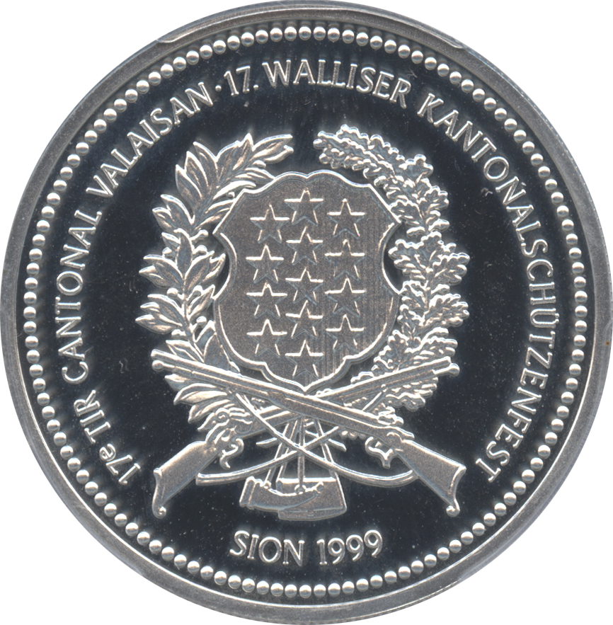Switzerland 50フラン銀貨 1994 スイス射撃祭記念 ザンクト・ガレン ...