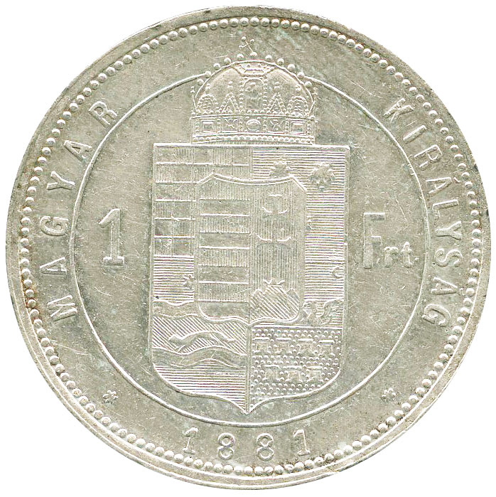 ハンガリー 1フォリント銀貨 11kb フランツ ヨーゼフ1世 1848 1916 Km465 日本コインオークション