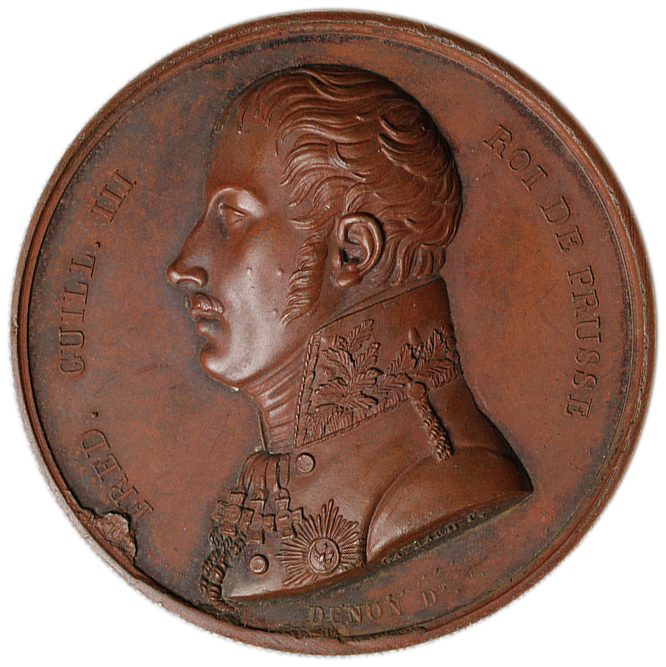 フランス ナポレオン１世 １８０４ １８１４ 銅メダル １８１４年 フリードリッヒ ヴィルヘルム３世 貨幣 メダル製造廠訪問記念 表面 プロイセン国王フリードリッヒ ヴィルヘルム３世 裏面 プロイセン国王フリードリッヒ ヴィルヘルム３世 貨幣 メダル